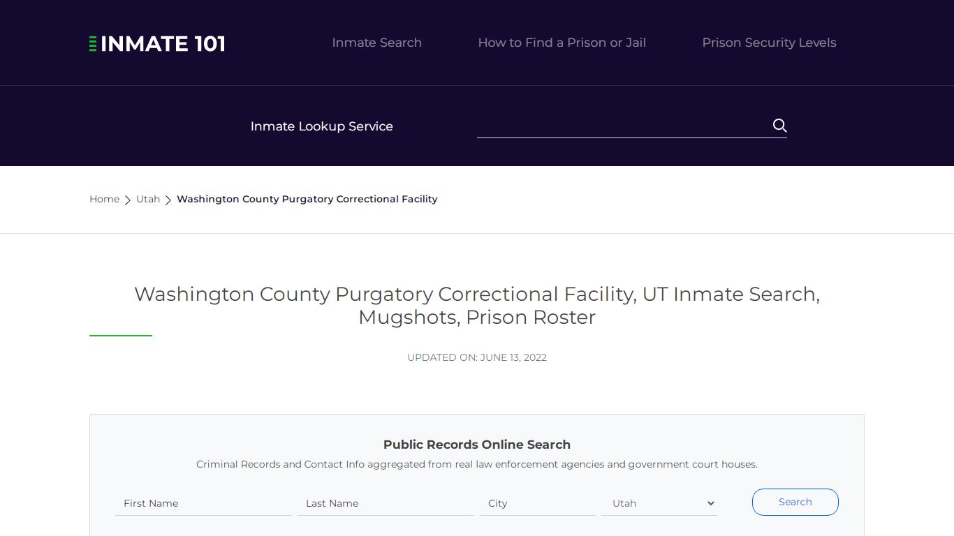 Washington County Purgatory Correctional Facility, UT ...