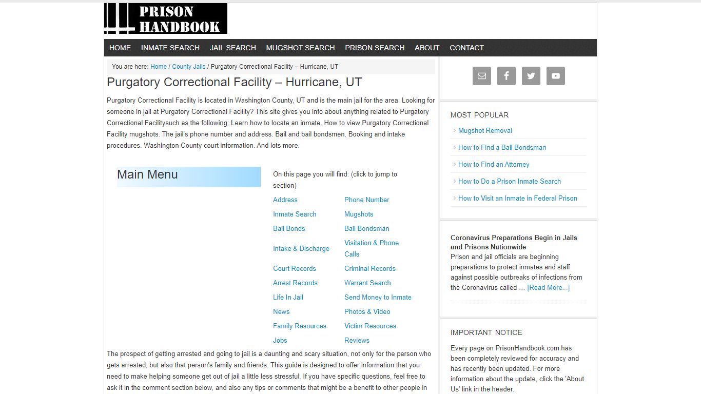 Purgatory Correctional Facility – Hurricane, UT