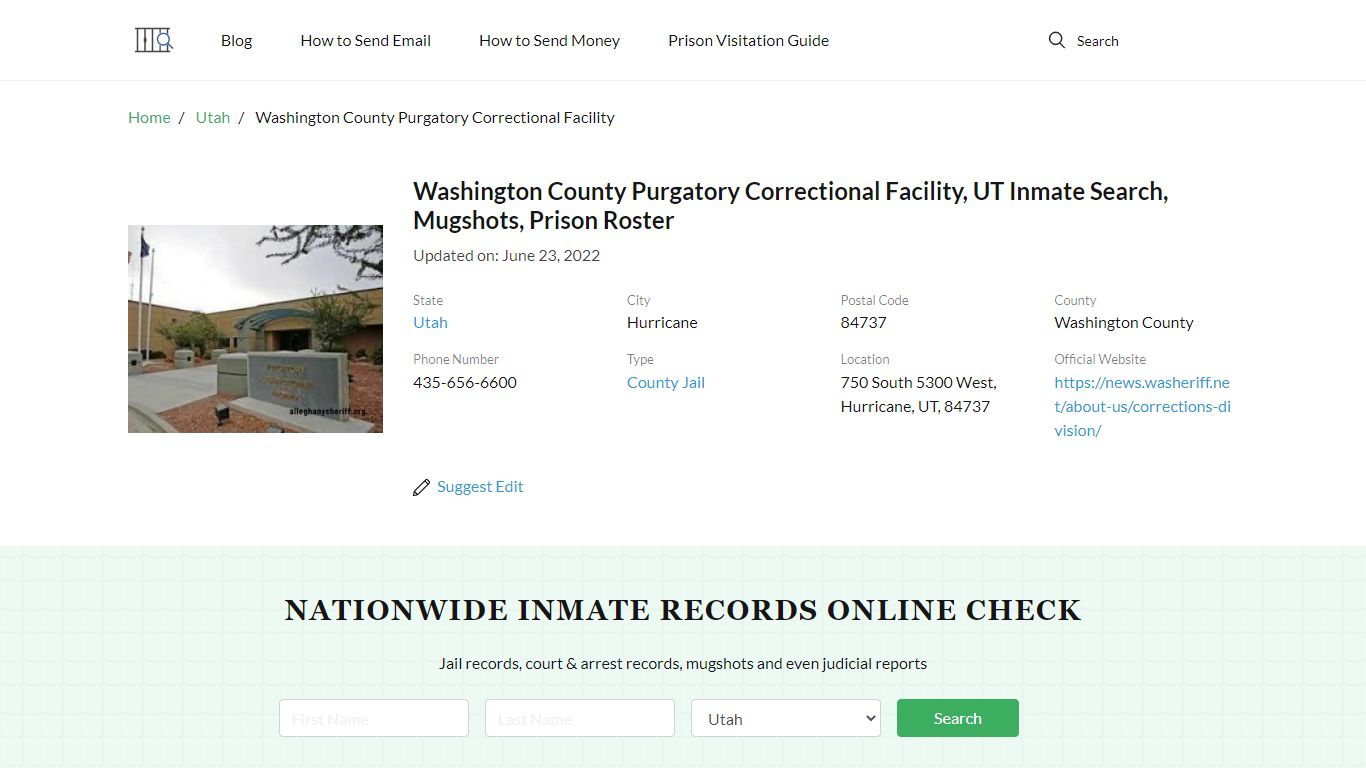 Washington County Purgatory Correctional Facility, UT ...
